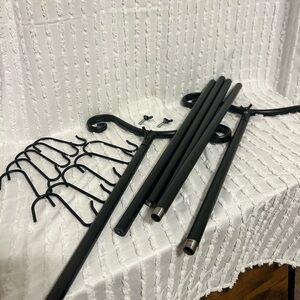 Black Stocking and Ornament Hanger Display